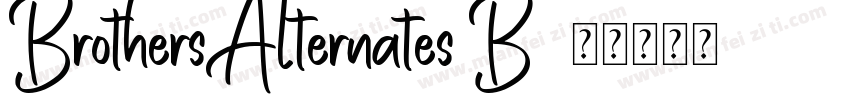 BrothersAlternates B字体转换